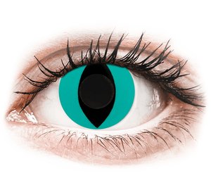 Gelflex CRAZY LENS - Cat Eye Aqua - piilolinssit ilman näönkorjausta (2 kpl)