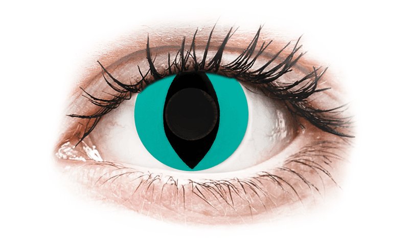 Gelflex CRAZY LENS - Cat Eye Aqua - piilolinssit ilman näönkorjausta (2 kpl)