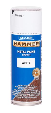 Spraymaali Hammer sileä valkoinen 400ml