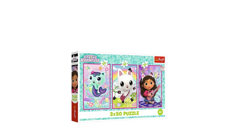 Trefl Pappussel Trefl 3X50 Bitar Gabby's Dollhouse - Multi/patterned - ONE SIZE
