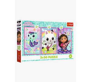 Trefl Pappussel Trefl 3X50 Bitar Gabby's Dollhouse - Multi/patterned - ONE SIZE