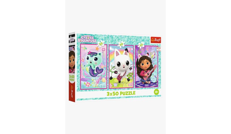 Trefl Pappussel Trefl 3X50 Bitar Gabby's Dollhouse - Multi/patterned - ONE SIZE