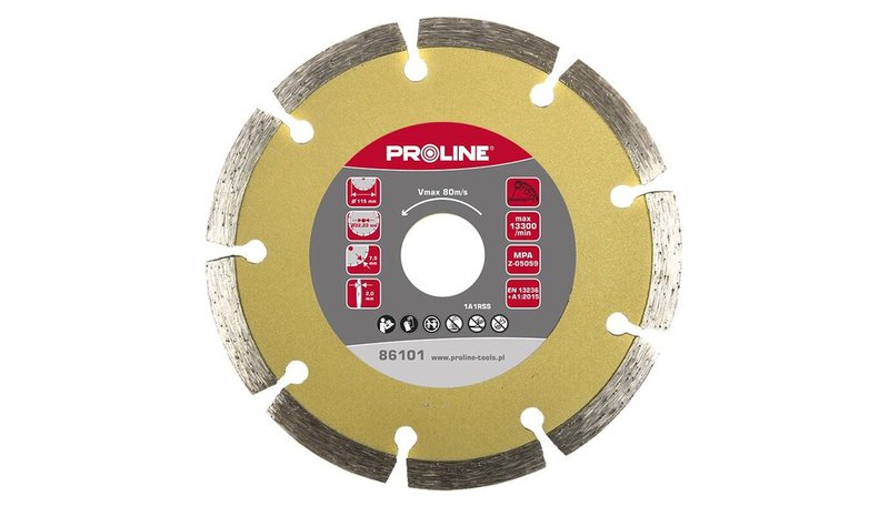 Proline-timanttilevy 115 mm, segmentoitu, leikkaamiseen