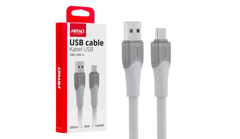USB-A - USB-C -kaapeli 60W 2 m FullLINK X111 AMIO-04290