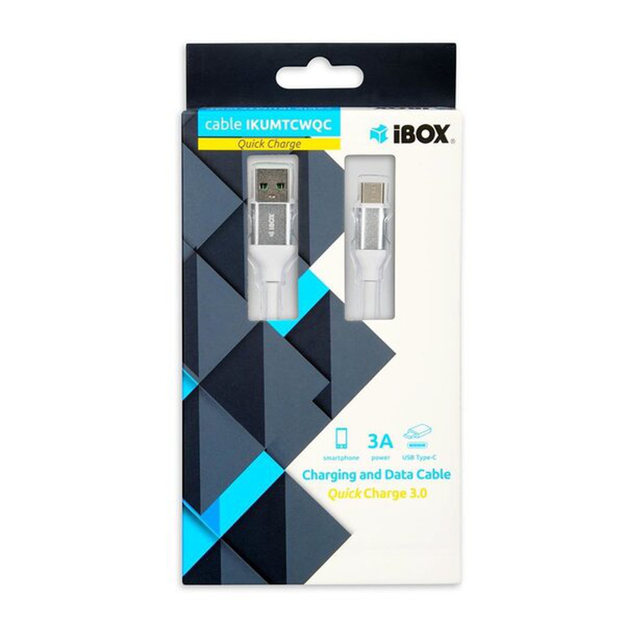 Ibox Usb 2,0 A–c kaapeli, 1,5 m, valkoinen