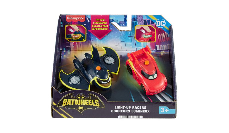Fisher-Price DC Batwheels Light-Up 1:55 Scale Redbird ja Batwing leluautot