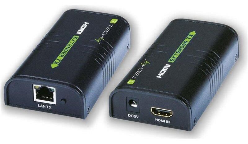 HDMI-laajennus Techly Over IP Cat5e / 6/ 6a / 7 1080p - 120m