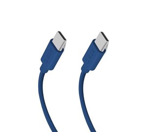 SBS TECABLETISSUETCCB USB-C - USB-C 1.5m 60W braided cable - blue