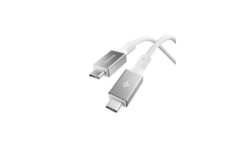 Spigen Essential USB C to USB C 240W Fabric Cable - white EB24015CC