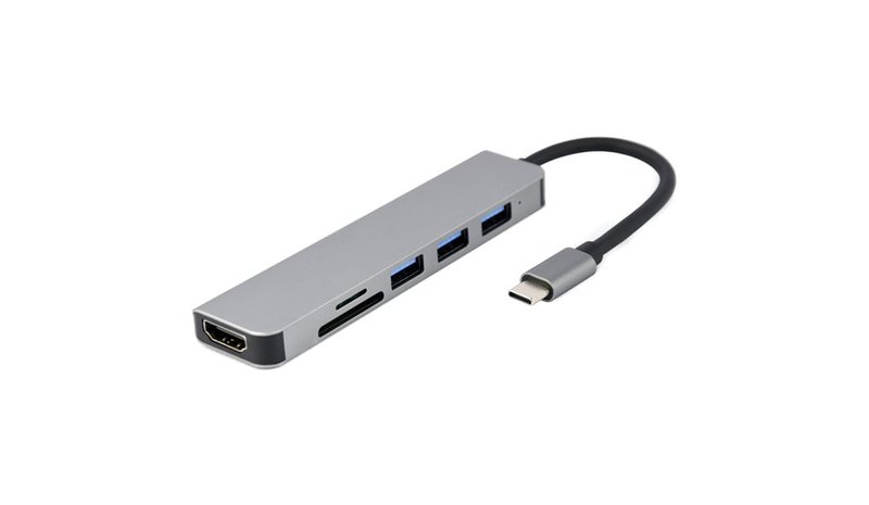 USB 3.2 - GEMBIRD - A-CM-COMBO6-02 - Type-C - 3840x2160 - 30 Hz - Liitintelakka
