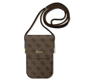 Guess laukku puhelimeen GUOWBP4SNSW ruskea Lompakko 4G Cord Script