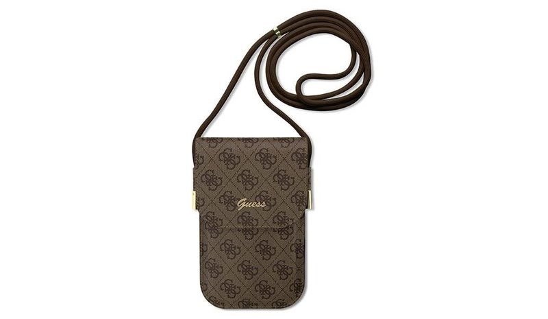 Guess laukku puhelimeen GUOWBP4SNSW ruskea Lompakko 4G Cord Script