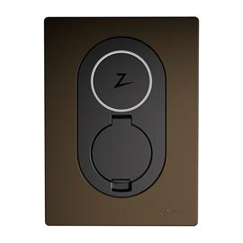 Zaptec Go Front Cover, Wood Brown