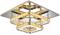 Kattokiinnitteinen LED-valaisin Crystal Square Double, 3000 K – kuva 1