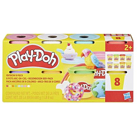 Play-Doh Rainbow 8 Pack Solid 680G