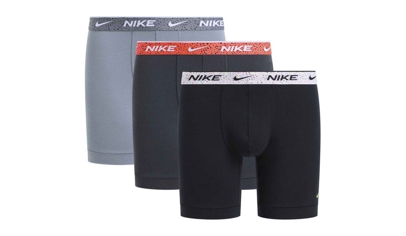 Nike Bokserit Essential Cotton Stretch 3-pack - Musta/Harmaa/Multicolor