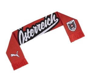 ÖFB CULTURE Scarf PUMA Black-Burnt Red