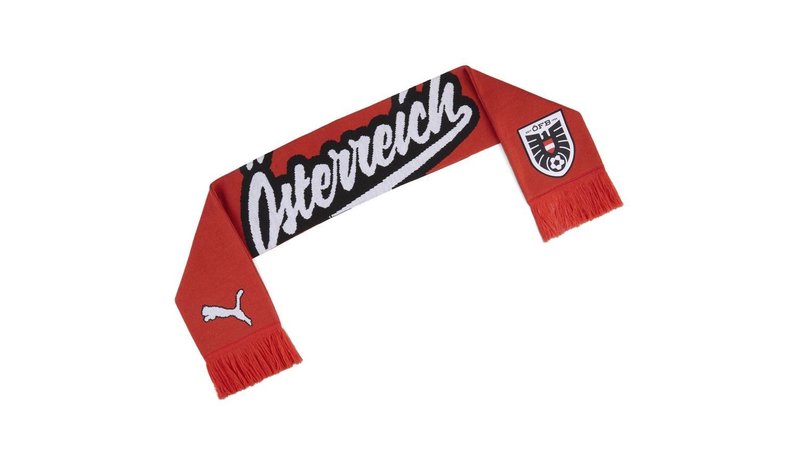 ÖFB CULTURE Scarf PUMA Black-Burnt Red