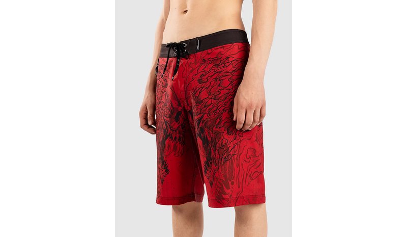 Affliction Burn Surffishortsit red Miehet