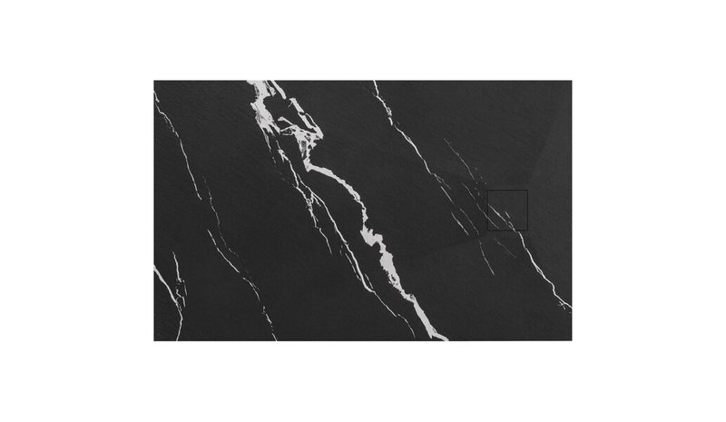 Suihkualusta Rea Magnum, Carrara Black, 80x100 cm