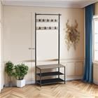 Vaateripustin, 32.2x64x180 cm, Musta, Riidepuu, Garderoobistend, 32,2 x 64 x 180 cm, Greige-Black