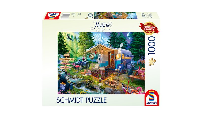 Palapeli Caravanning in the mountains 1000 palaa Schmidt
