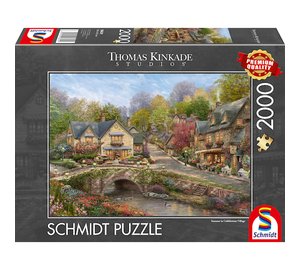 Summer In Cobblestone Village Palapeli 2000 Palaa Schmidt