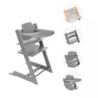Stokke Tripp Trapp bundle tarjottimella ja pehmusteella
