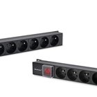Alumiininen virta nauhat pdu telineeseen 16a 16 x ranskalainen pystysuora 1.8m Qoltec