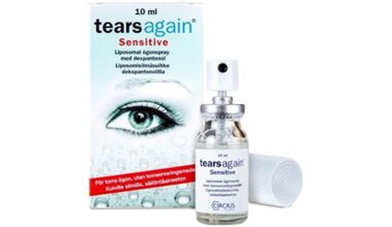 Circius Pharma TearsAgain Sensitive Spray, kosteuttava silmäsuihke 10 ml – kuva 1/5