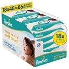 Pampers Aqua Soft Touch vauvanpyyhkeet, 18 pakkausta, 864 pyyhettä