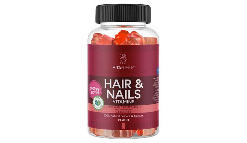 VitaYummy Hair & Nails Peach 60 stk. – kuva 1/4