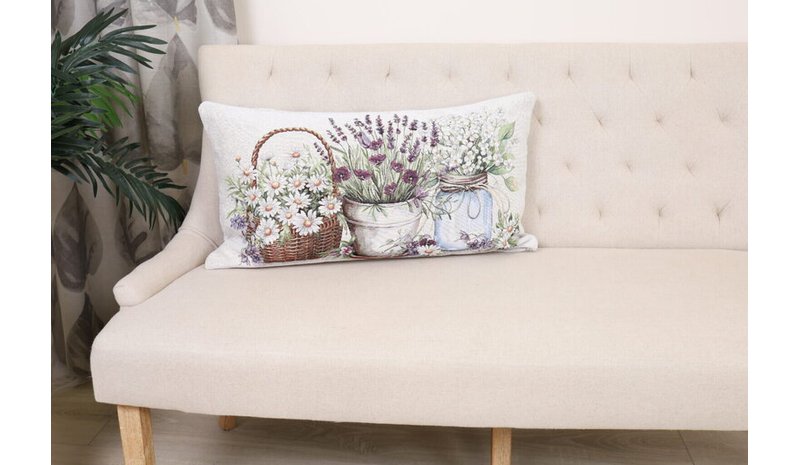 Kaksipuolinen tyynynpäällinen Laventelin harmonia, 40x70 cm, 1 kpl. – kuva 1/1
