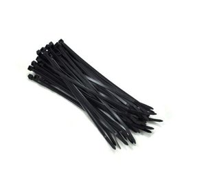 Musta nylon nippusiteet 2,5x100mm, 100 kpl.