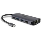 YENKEE - USB-keskitin 8in1 , 3.2 (Gen 1) USB C - 1xUSB-C, 100W/1xHDMI 4k @30Hz /1xUSB-A 2.0/ 1xUSB-A 3.0/portti RJ-45 (Ethernet), 1000 Mbps/ SD/Micro SD., -
