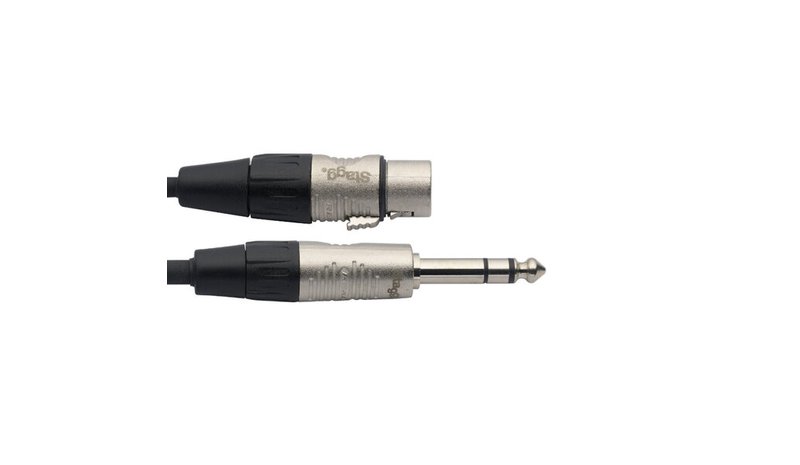 Stagg REAN XLR/f - stereo JACK 6.3, 6m