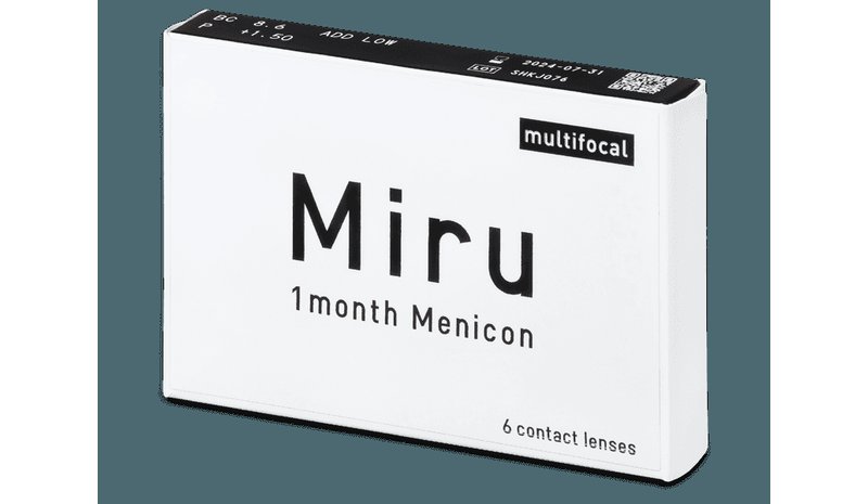 Miru 1month Menicon Multifocal, kuukausikäyttöiset piilolinssit 6 kpl