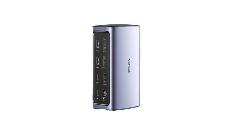 Monipuolinen USB-hubi, harmaa