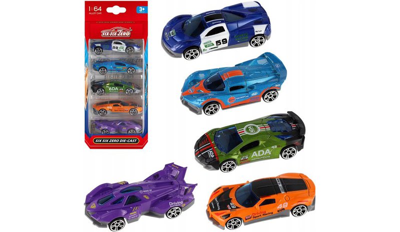 Metalliautojen sarja 5 kpl. lapsille – kuva 1/1
