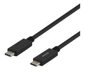 Kaapeli DELTACO USB 2.0, tyyppi C - tyyppi C, 1 m, musta / USBC-2001M