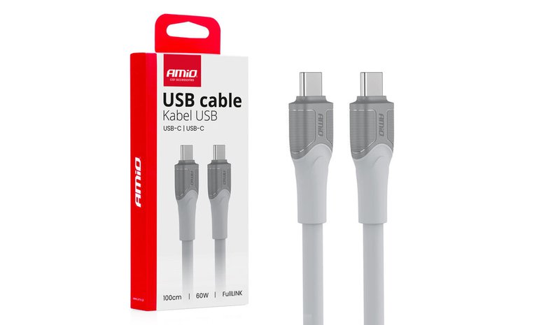 USB-C - USB-C -kaapeli 1 m 60W FullLINK X111 AMIO-04291