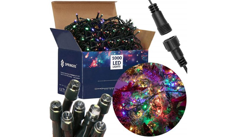 Jouluvalot Springos CL1005 1000 Led 60 m