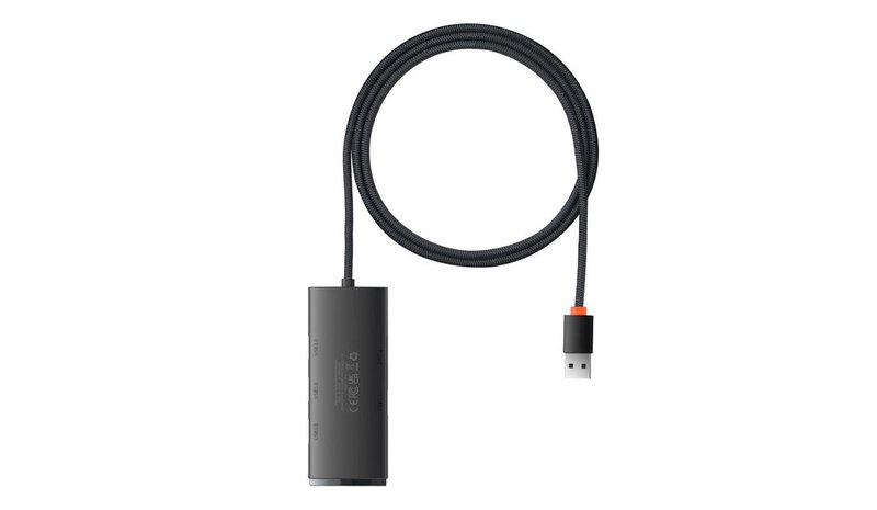 USB-A 4-porttinen USB-A 3.0 5Gb/s adapteri Lite-sarja, musta