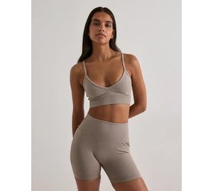 Aim'n - Ruskea - Ribbed Seamless Deep Cut Bra
