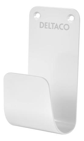 Deltaco E-charge Cable Hook Stainless Steel SS304 white