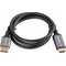 Lanberg Displayport to Hdmi 1.8m 4k sovitinkaapeli – kuva 1