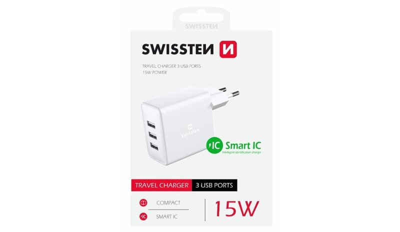 Swissten Smart IC 3x USB 3? 15W