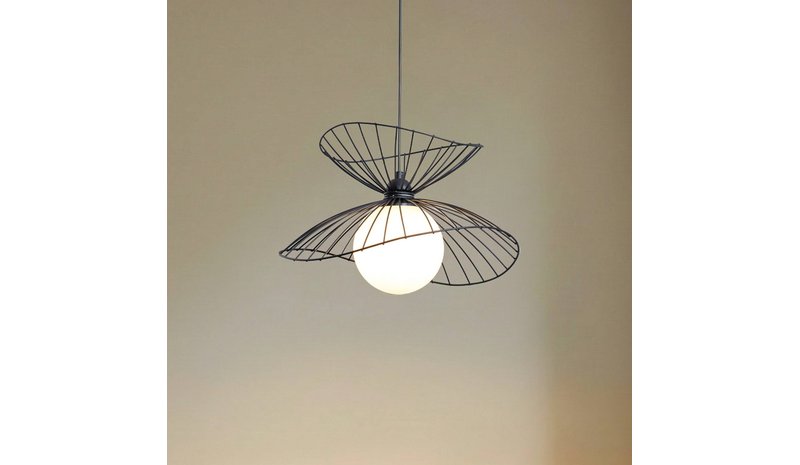 Vertigo riippuvalaisin, musta, lasi/metalli, E27, Ø 50 cm