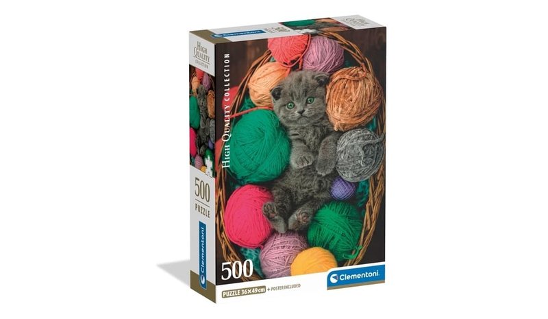 Clementoni Puzzle 500 Pcs CB High Quality Collection Fluffy Kitten