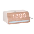 KARLSSON Alarm Clock Retro W. Light Led White Wash Veneer - H 7.5CM